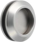 KWS Schiebet&uuml;rmuschelpaar 5250 rund, Glasst&auml;rke 8 - 13 mm, Alu silber eloxiert