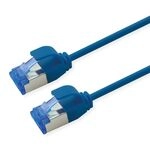 ROLINE Patchkabel Cat.6A (Class EA) S/FTP (PiMF), LSOH, PoE, blau, 7 m