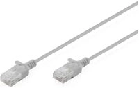 DIGITUS CAT 6 U-UTP Slim Patchkabel, 3 m, Grau, 10 St&uuml;ck