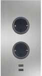 CARESSI Steckdosenelement 2ST20 2 Schukosteckdosen, 2 Stk. USB, Edelstahl