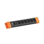 BACHMANN CONNECTUS 6xUTE, 1xSchalter 2,0m CEE7/7 Schwarz/Orange