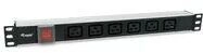 Equip 19" Steckdosenleiste IEC C20->6xIEC C19+Switch Alu. - Steckdosenleiste