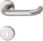 Marchesi FH-Dr&uuml;ckergarnitur HARMONIE - auf Rosette BB, 38 - 45, Edelstahl matt