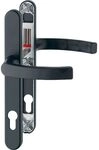 Hoppe Dr&uuml;ckergarnitur LI&Egrave;GE - auf Schmalschild 30 mm, 72 - 82, schwarz