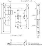 BMH Fluchtt&uuml;rschloss 6013 1-flg. Funktion E/EN 1125, links, Edelstahl Stulp 24