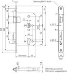 BMH Fluchtt&uuml;rschloss 6128 2-flg. Funktion B/EN 1125, links, Edelstahl