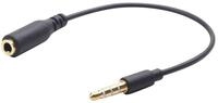 Gembird CCA-419 - Audio-Adapter - 4-poliger Mini-Stecker weiblich zu 4-poliger