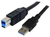 StarTech.com 3m schwarzes SuperSpeed USB 3.0 A auf B Kabel - St/St - USB 3.0