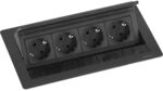 EVOline Flip Top Push M 4xSchuko schwarz