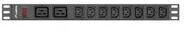 Lanberg PDU-02I1908I-0200-C20-BK - 1U - Einphasig - Aluminium - Schwarz - 10