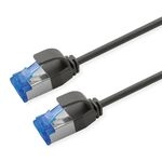 ROLINE Patchkabel Cat.6A (Class EA) S/FTP (PiMF), LSOH, PoE, schwarz, 7 m