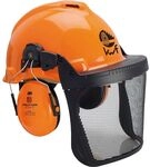 3M Forsthelm G3000 bel&uuml;ftet mit Visier und Geh&ouml;rschutz Farbe orange