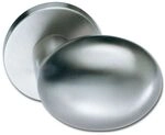 FSB T&uuml;rknopf 23 0804 - auf Rosette, &oslash; 48 mm fest, silber eloxiert, mit Gewinde