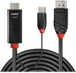 Lindy Adapterkabel - HDMI, USB (nur Strom) m&auml;nnlich zu DisplayPort m&auml;nnlich