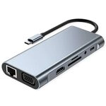 VALUE USB Typ C Docking Station, HDMI 4K60, 1x Gigabit Ethernet, 2x USB A + Typ...