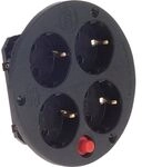 BACHMANN Steckdoseneinsatz 4-fach S, Steckdoseneinsatz 4f o.Deckel,Thermosch.