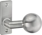 AMF Knopfkurzschild 438 gekr&ouml;pft, fest, 87 x 32 x 6 mm, Knopf &oslash; 55 mm, Edelstahl