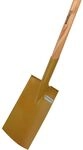 SONNECK Gartenspaten Gold mit Tritt und T-Stiel Gr&ouml;&szlig;e 280 x 180 mm