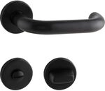 HOPPE Dr&uuml;ckergarnitur PARIS auf Rosette WC, 37 - 42 mm, Edelstahl schwarz matt