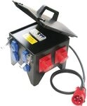PCE Mobilverteiler Vollgummi Spitz tragbar 5G2,5 4x250V/2x400V+FI IP44