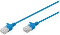DIGITUS CAT 6 U-UTP Slim Patchkabel, 5 m, Blau, 10 St&uuml;ck
