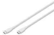 DIGITUS USB-C Silicone charging cable - 1m USB 2.0 60W white - Kabel - Digital/Daten