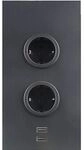 CARESSI Steckdosenelement 2ST20 2 Schukosteckdosen, 2 Stk. USB, schwarz