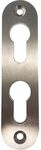 Sch&ouml;sswender PZ-Rosette mit 2 PZ-Lochungen, oval, Edelstahl matt