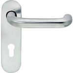 BKS Dr&uuml;ckerlochteil B 72110 mit Kurzschild PZ 72 mm, f&uuml;r au&szlig;en rund, silber