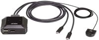 ATEN US3312 - KVM-/Audio-/USB-Switch - mit fernbedienbarem Port-Wahlschalter