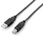 Equip USB Kabel 2.0 A-B St/St schwarz Polybeutel - Kabel - Digital/Daten