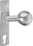 AMF Knopfkurzschild 439 gekr&ouml;pft, drehbar, 156x32x6 mm, Knopf &oslash; 55 mm,Edelstahl