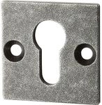 Halc&ouml; Sicherheitsrosette eckig - innen, PZ, ohne KZS, verzinkt schwarz...