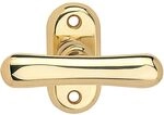MARCHESI Fenstergriff ELEGANT - sichtbar geschraubt, 7x35, Messing poliert