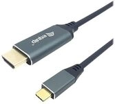 Equip Adapterkabel - 24 pin USB-C m&auml;nnlich zu HDMI m&auml;nnlich - 3 m - Schwarz -