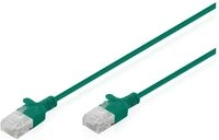 DIGITUS CAT 6 U-UTP Slim Patchkabel, 3 m, Gr&uuml;n, 10 St&uuml;ck