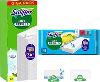 Swiffer Boden Nachf&uuml;llset 90 Trockent&uuml;cher+3 Wet Wischt&uuml;cher Komfort Pack...