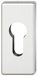 FSB Zylinderrosette 17 1778 eckig, Aluminium silber eloxiert