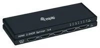 Equip Ultra-Slim 4-Port HDMI 2.0 Splitter - HDMI - 4x HDMI - 3840 x 2160 Pixel -