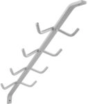 Schwerter Garderobenarm Neper mit 4 Doppelhaken ohne Auflage, Aluminium silber