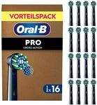 Oral-B Pro CrossAction Schwarz 16er FFU Aufsteckb&uuml;rsten