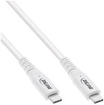InLine USB4 Kabel - USB-C Stecker/Stecker - PD 240W - 8K60Hz - TPE - wei&szlig; - 1,5m
