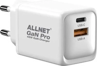 ALLNET PSU-GANPD-USB-1A1C-33W, ALLNET Ersatznetzteil QC USB-C PD GaN Netzteil...