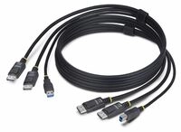 StarTech.com 6ft (1.8m) Dual-DisplayPort and USB 5Gbps KVM Cable - Tastatur- / Video-