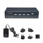 StarTech.com 4-Port DisplayPort KVM Switch, 4K 60Hz, TAA Compliant