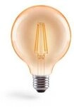 Xavax LED-Filament, E27, 650lm 8W, Vintage-Lampe Globe 125, dimmbar, Warmwei&szlig;