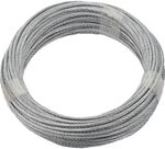 D&Ouml;RNER + HELMER Ruck-Zuck Stahlseil 4mm, 6x7 + 1 FE verz. Ring 20m