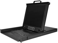 StarTech.com 8 Port Rack KVM Konsole mit 1,8 m Kabeln - US Tastatur(QWERTY),