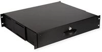 ROLINE Tastatur-Tablett - abschlie&szlig;bar, Tiefe 400 mm - RAL 9005, Jet Black - 2U -