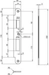 Assa Abloy Schlie&szlig;blech EA 327 f&uuml;r Elektro-Mehrfachverriegelungsschl&ouml;sser,